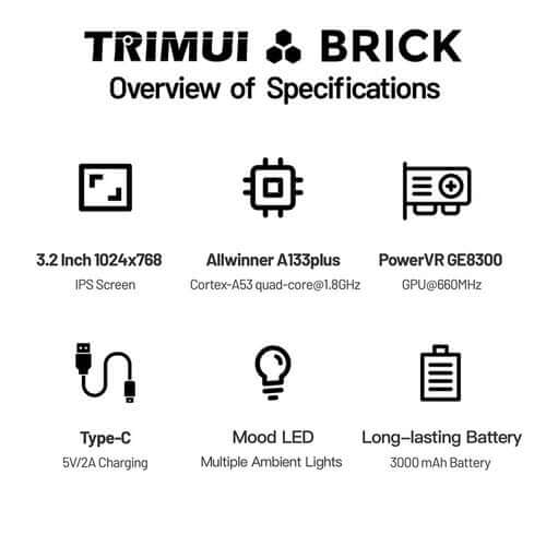 Trimui Brick 3.2-inch Retro Handheld Console-128G